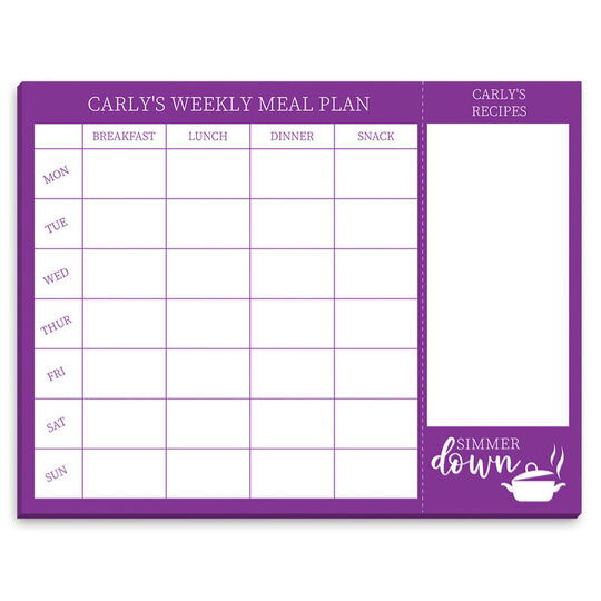 Whimsical Phrase Meal Planner and Grocery List